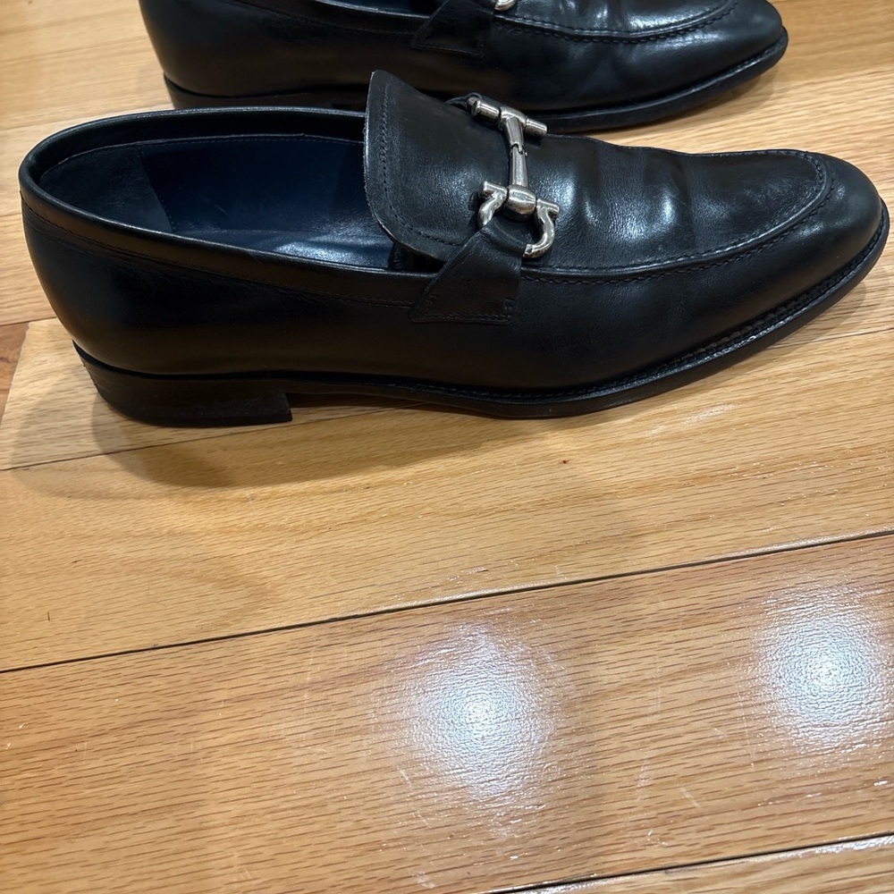 Men's Black Leather Loafers - Picture 4 of 7